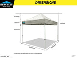 Gazebo PRO37 3x3m  Aluminium  frame with sides