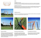 OUTROAD Portable Soccer Goal Practice Bow Style Soccer Net w/ Carry Bag(12x6 ft)
