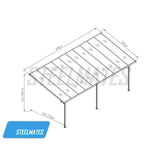 6180L x 3050W Aluminium Canopy, Patio cover