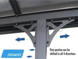 4360 L x 3050 W Aluminium Canopy, Patio cover, Carport, Lean To Pergola,8mm Roof