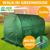 3m x 2m x 2m Tunnel Greenhouses Strong Galvanised Frame