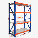 2.5m Tall Single Bay Heavy Duty Storage Shelving 2500H x 2000W x 600D
