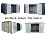 4.2m x 2.54m Garden Shed The Ranch Grey (New Design 2000mm Tall Side Wall)