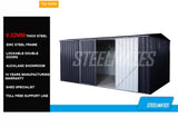 4.2m x 2.54m Garden Shed The Ranch Grey (New Design 2000mm Tall Side Wall)