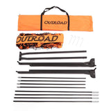 OUTROAD Portable Soccer Goal Practice Bow Style Soccer Net w/ Carry Bag(12x6 ft)
