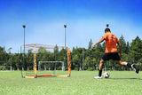 OUTROAD Portable Soccer Goal Practice Bow Style Soccer Net w/ Carry Bag (6x4 ft)