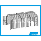 5900x3390 Medium Kitset Garage with Swing Door Color: Dark Gray