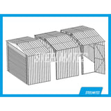 5070x3390 Medium Kitset Garage with Manual Roller Door Color  Grey