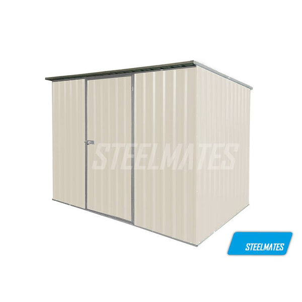 2.6m x 1.3m Garden Sheds Cream | Steelmates