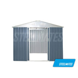 Garden Shed 2.55m x 1.72m Gable Roof with Slide Door  Colour: Grey