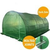 4.5m x 3m x 2 Tunnel Greenhouses Strong Galvanised Frame