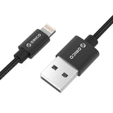 IPhone Cable ORICO High quality Braided Lightning 1m  Black Color