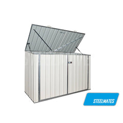 Bike Shed, Garden Storage Box, Wheelie Bin Storage, Pump Shed Cream