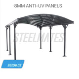 3m x 5.80m Single Carport Vehicle Shelter Outdoor Canopy Aluminium Pergola Yard