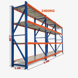 2.5m Tall Triple Bay Heavy Duty Storage Shelving 2500H x 6000W x 600D