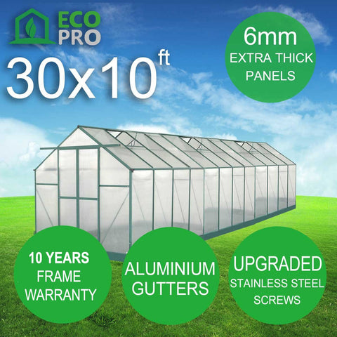 10FT X 30FT THE ULTIMATE GREENHOUSE 6mm Twin Wall