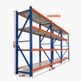 2m Tall Triple Bay Heavy Duty Heavy Duty Storage Shelving / 20ft container shelving