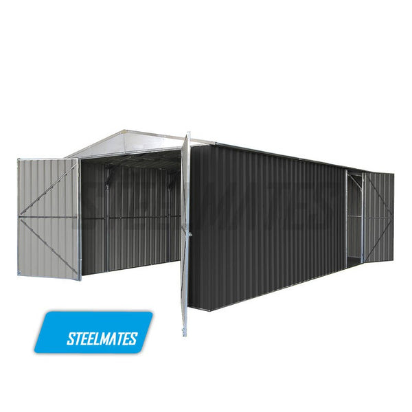 5900x3390 Medium Kitset Garage with Swing Door Color: Dark Gray