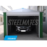 5070x3390 Medium Kitset Garage with Manual Roller Door Color  Grey