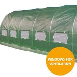 6m x 3m x 2m Strong Tunnel Greenhouses Galvanised Frame